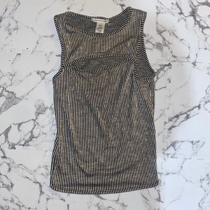 Tank top cut out black & white stripes caution to the wild new with tags Tjmaxx